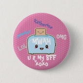 Kawaii BFF Persoonlijke Button vriendschap (Voorkant)