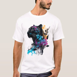 Kawaii Big Black Cat T-shirt