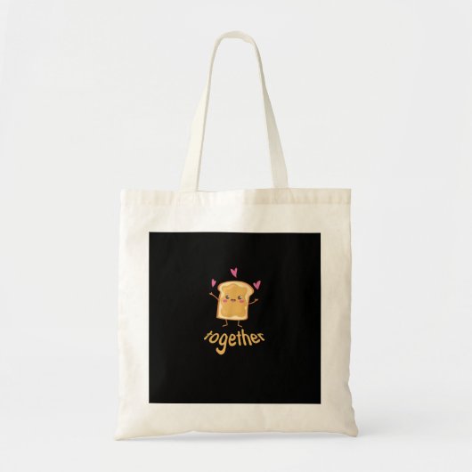 Kawaii bijpassend stel pindakaas jelly beter tote bag (Voorkant)