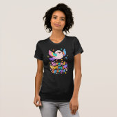 Kawaii Bird Spread Wings Sparkle Quote T-shirt (Voorkant volledig)