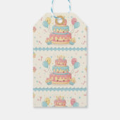 Kawaii Birthday - Cute Cake and Cupcakes Cadeaulabel (Achterkant)