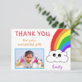 Kawaii Birthday Hartelijk dank voor uw fotokaart v (Staand voorkant)