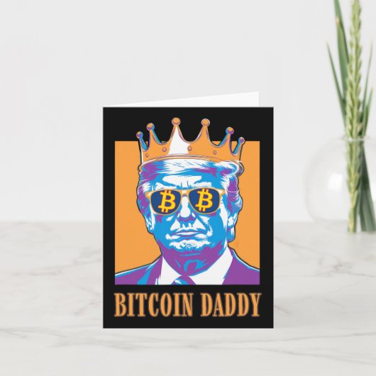 Kawaii Bitcoin Daddy Trump Crypto King Bitcoin Chi Kaart (Voorkant)