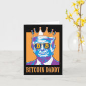 Kawaii Bitcoin Daddy Trump Crypto King Bitcoin Chi Kaart (Gele Bloem)