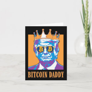 Kawaii Bitcoin Daddy Trump Crypto King Bitcoin Chi Kaart