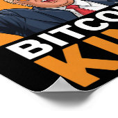 Kawaii Bitcoin King Trump Crypto Shades Bitcoin EV Poster (Hoek)