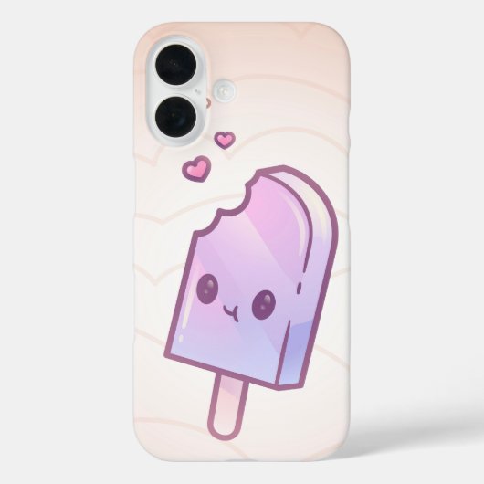 Kawaii Bitten Popsicle – Schattigee pastelijzel Lo Case-Mate iPhone Case (Achterkant)