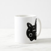 Kawaii Black Bunny Koffiemok (Voorkant rechts)