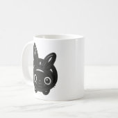 Kawaii Black Bunny Koffiemok (Voorkant links)