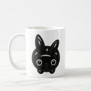 Kawaii Black Bunny Koffiemok