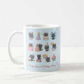 Kawaii Black Cat Birthday Mug | Birthday Meows Koffiemok (Links)