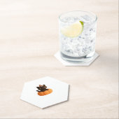 Kawaii Black Cat in Pumpkin Schattige Felt Hallowe Kartonnen Onderzetters (Insitu)