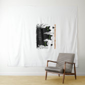 Kawaii Black Cat in Pumpkin Schattige Felt Hallowe Wandkleed (In Situ (horizontaal))