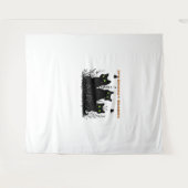 Kawaii Black Cat in Pumpkin Schattige Felt Hallowe Wandkleed (Voorkant (horizontaal))