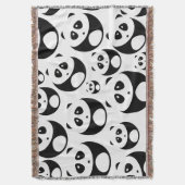 Kawaii Black en White Panda Pattern Deken (Voorkant Verticaal)