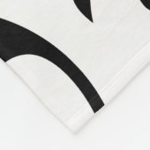 Kawaii Black en White Panda Pattern Fleece Deken (Hoek)