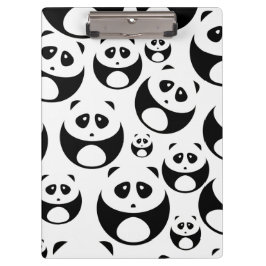Kawaii Black en White Panda Pattern Klembord