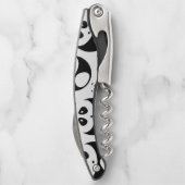 Kawaii Black en White Panda Pattern Kurkentrekker (Achterkant)