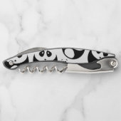 Kawaii Black en White Panda Pattern Kurkentrekker (Achterkant)