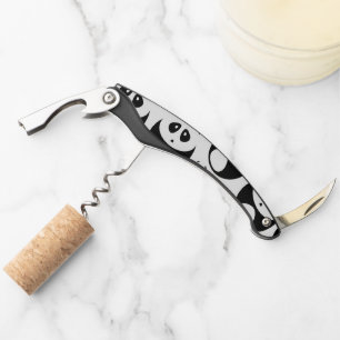 Kawaii Black en White Panda Pattern Kurkentrekker