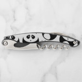 Kawaii Black en White Panda Pattern Kurkentrekker (Voorkant)