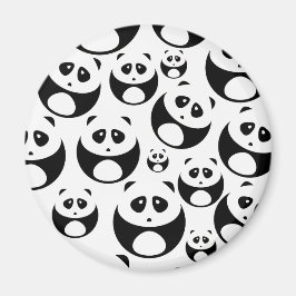 Kawaii Black en White Panda Pattern Magneet