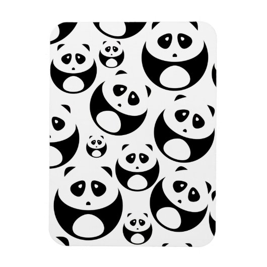 Kawaii Black en White Panda Pattern Magneet (Verticaal)