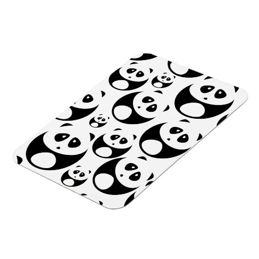 Kawaii Black en White Panda Pattern Magneet (Linkerzijde)