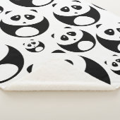 Kawaii Black en White Panda Pattern Sherpa Deken (3/4)