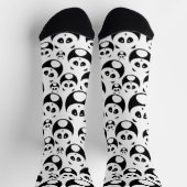 Kawaii Black en White Panda Pattern Sokken (Top)