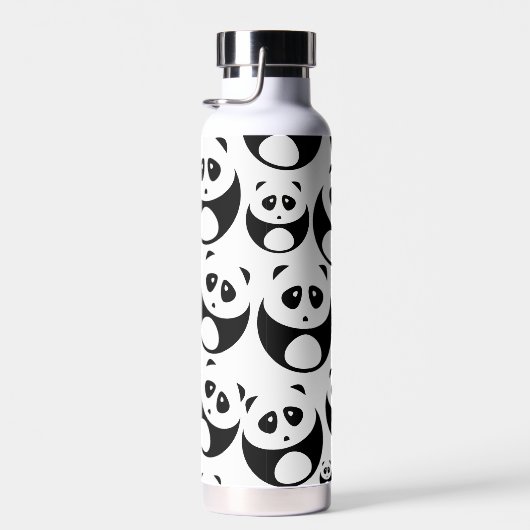 Kawaii Black en White Panda Pattern Waterfles (Rechts)