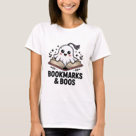 Kawaii Black Ghost Bladwijzer T-shirt