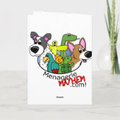 Kawaii Black Lab-kerstkaart Feestdagen Kaart (Achterkant)