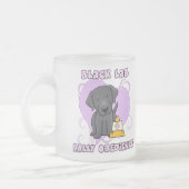 Kawaii Black Lab Rally Obedience Matglas Koffiemok (Links)