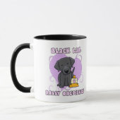 Kawaii Black Lab Rally Obedience Mok (Links)