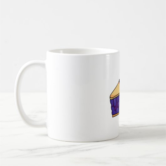 Kawaii Blauwe-bessentaart Koffiemok (Links)