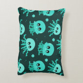 Kawaii Blauwe Kwallen Patroon Accent Kussen (Achterkant (Verticaal))