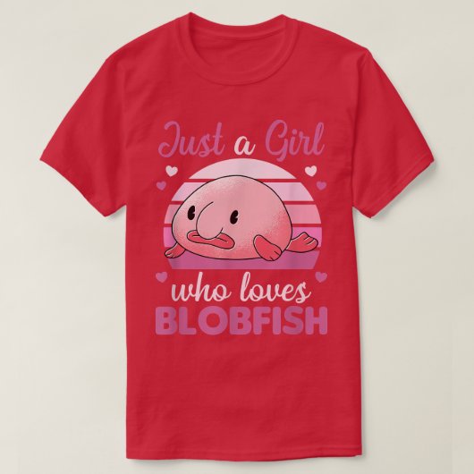 Kawaii Blobfish Een meisje dat dol is op Cute Anim T-shirt (Design voorkant)