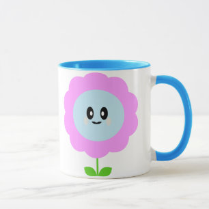 KAWAII BLOEM PAARSE BLAUWE MOK