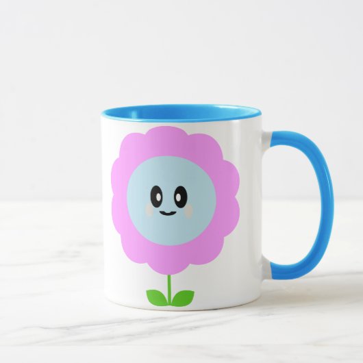KAWAII BLOEM PAARSE BLAUWE MOK (Rechts)
