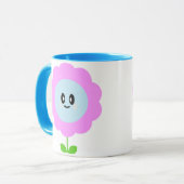 KAWAII BLOEM PAARSE BLAUWE MOK (Voorkant links)
