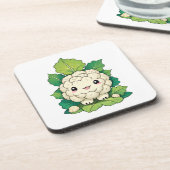 Kawaii Bloemkool Bier Onderzetter (Linkerzijde)