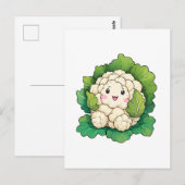 Kawaii Bloemkool Briefkaart (Voorkant / Achterkant)