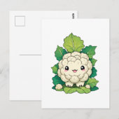 Kawaii Bloemkool Briefkaart (Voorkant / Achterkant)