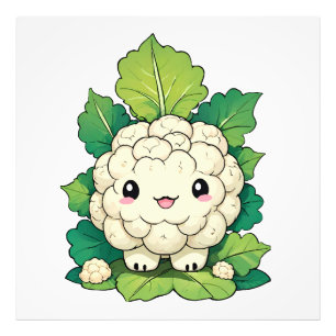 Kawaii Bloemkool Foto Afdruk