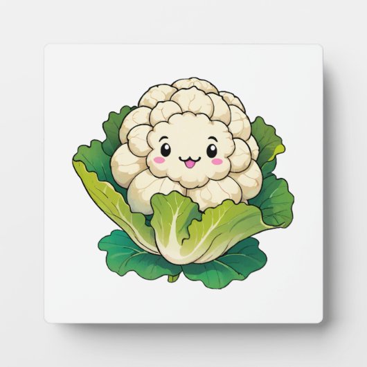 Kawaii Bloemkool Fotoplaat (Voorkant)