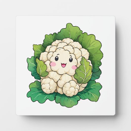 Kawaii Bloemkool Fotoplaat (Voorkant)