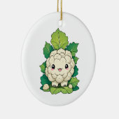 Kawaii Bloemkool Keramisch Ornament (Rechts)