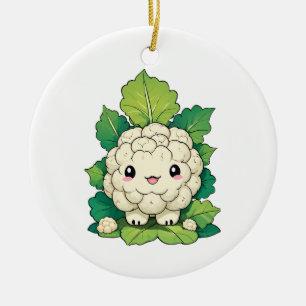 Kawaii Bloemkool Keramisch Ornament