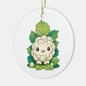 Kawaii Bloemkool Keramisch Ornament (Links)
